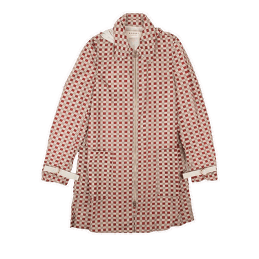 Дъждобран Marni Marni Checked Zip-Up Nylon Jacket Червено | JKMAV08U00TN693 TAR67, 0
