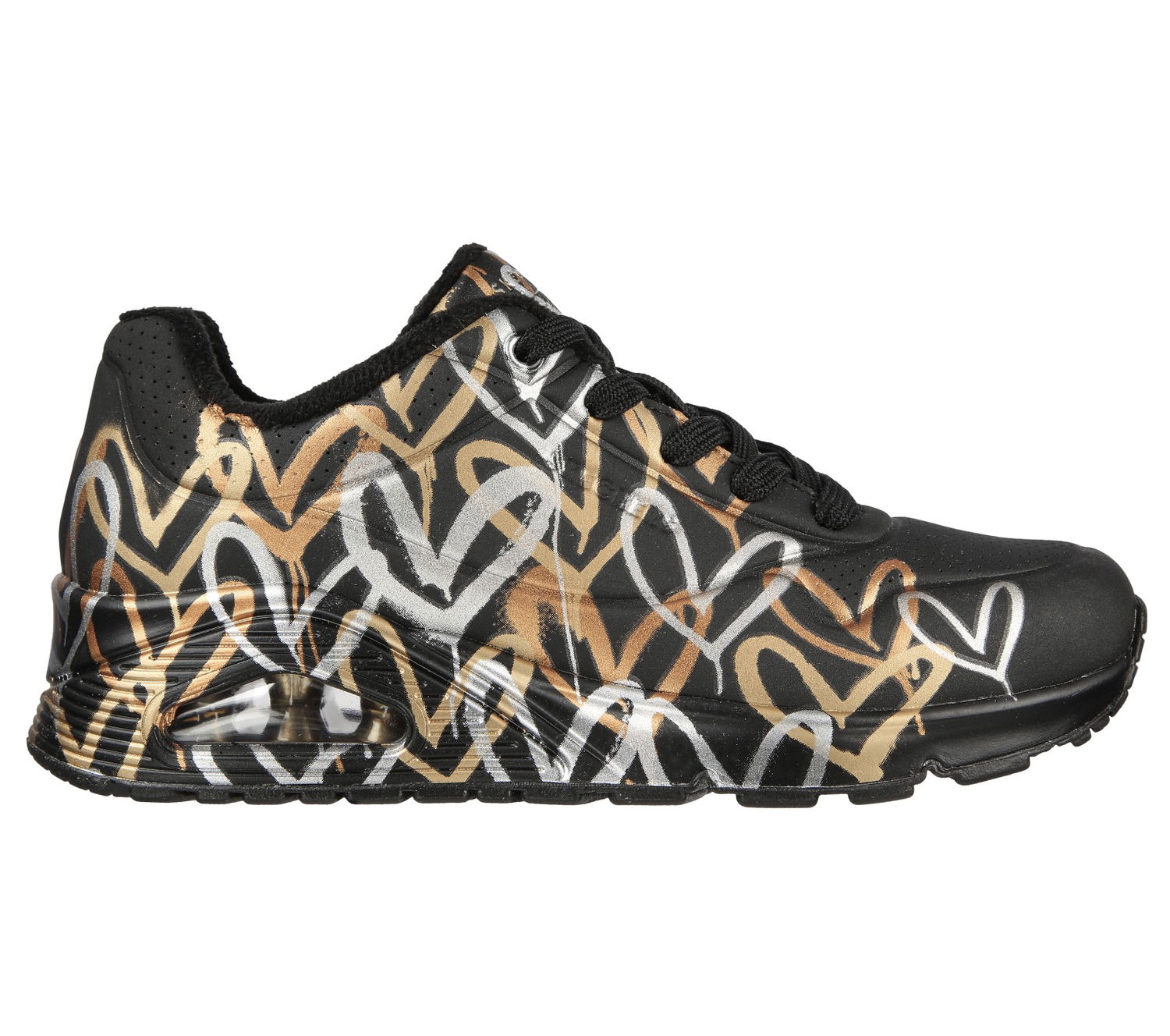 Кецове и обувки Skechers Uno Черно | 155523-BKGD, 0