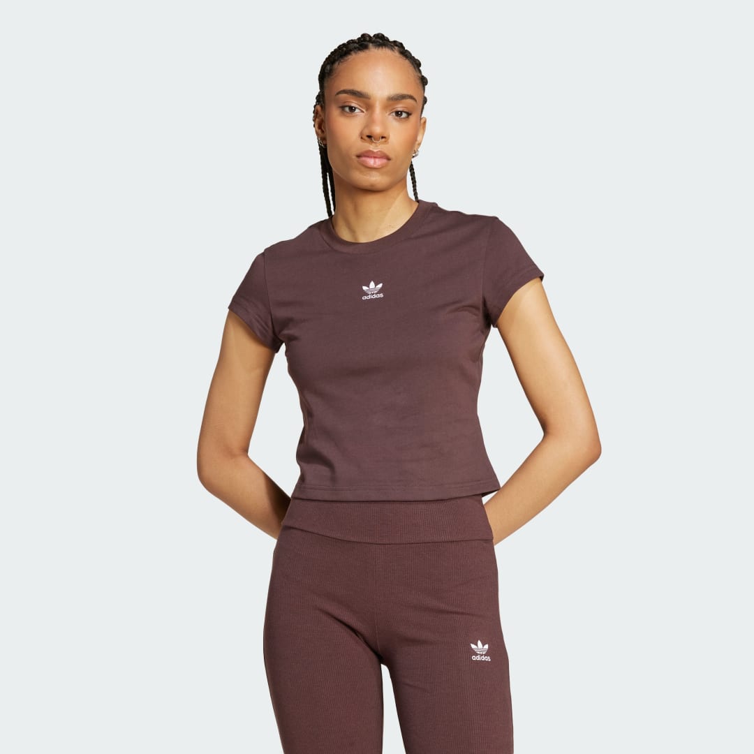 Тениска adidas Performance Essentials Slim Кафяво | IY2433, 0