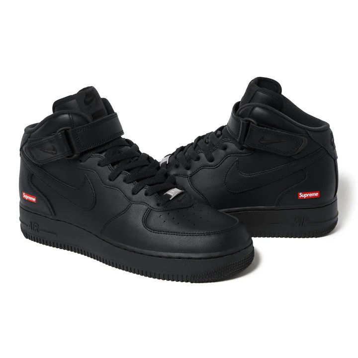 Кецове и обувки Nike Air Force 1 Mid "Supreme Black" Черно | FZ8784-001, 1