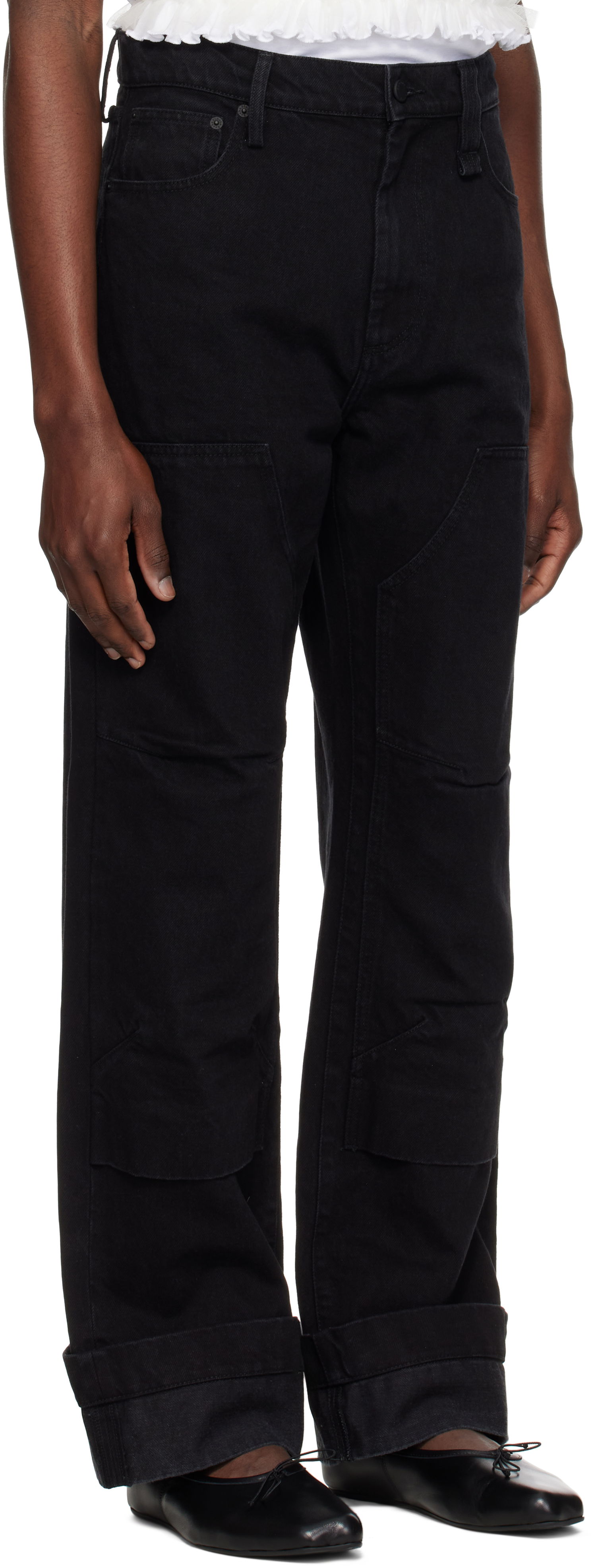 Карго панталони Simone Rocha Simone Rocha Workwear Jeans Черно | 4136B 1239, 1