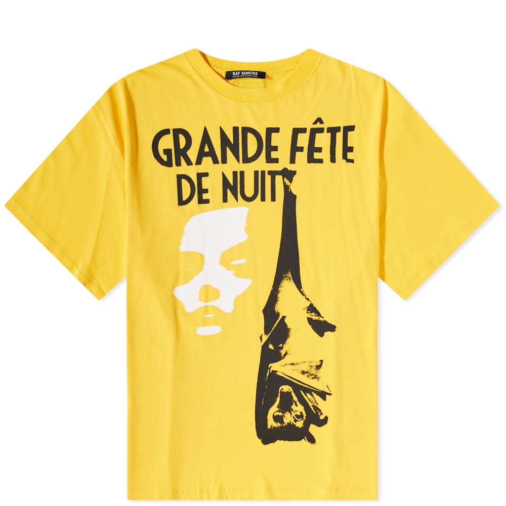 Тениска RAF SIMONS Oversized Grand Fete Tee Жълто | 222-M131-15, 0