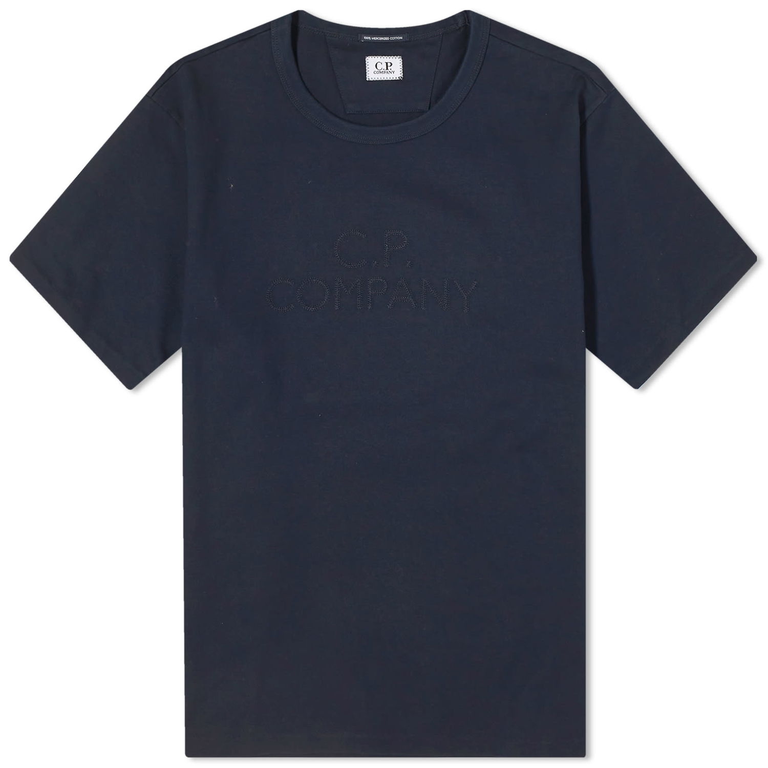 Тениска C.P. Company 30/2 Mercerized Jersey Twisted Logo T-Shirt Тъмно синьо | CMTS148A-006203W-888, 0