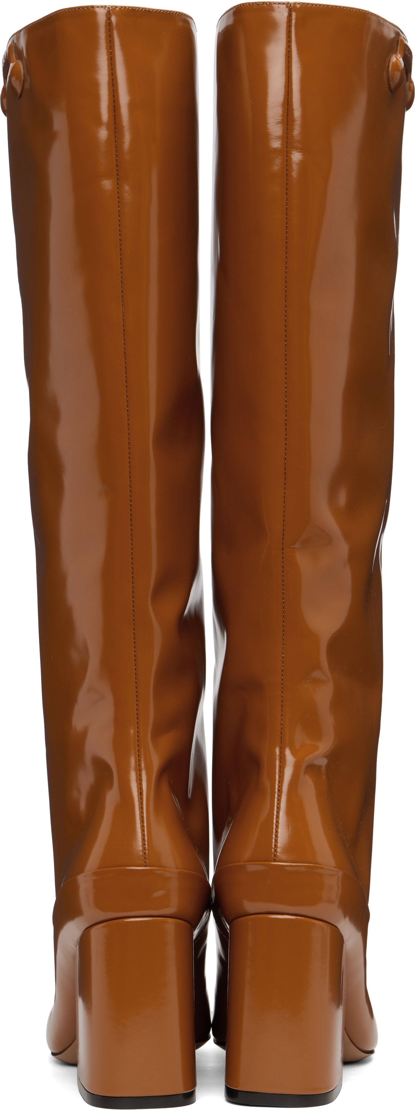 Кецове и обувки Marni Leather Trunkaroo Knee-High Boots Кафяво | STMS014209 P7403, 1