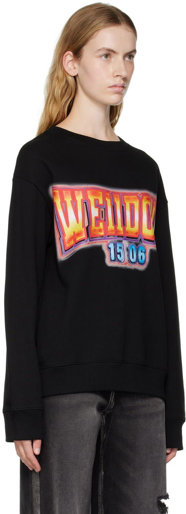 Пуловер We11done We11done Crewneck Sweatshirt with Graphic Print Черно | WD-TS3-22-765-U-BK, 1