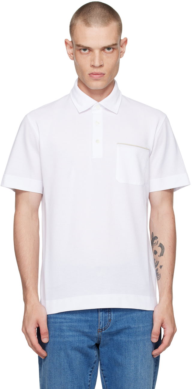 White Pocket Polo