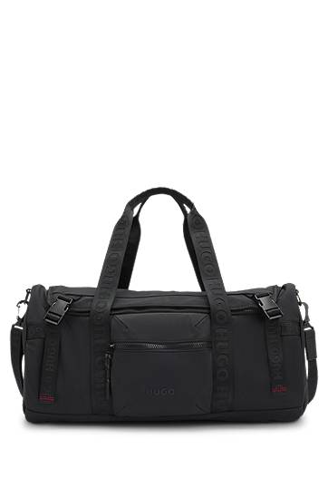 Чанта за пътуване BOSS HUGO Holdall with Logo Straps Черно | 50547297, 0