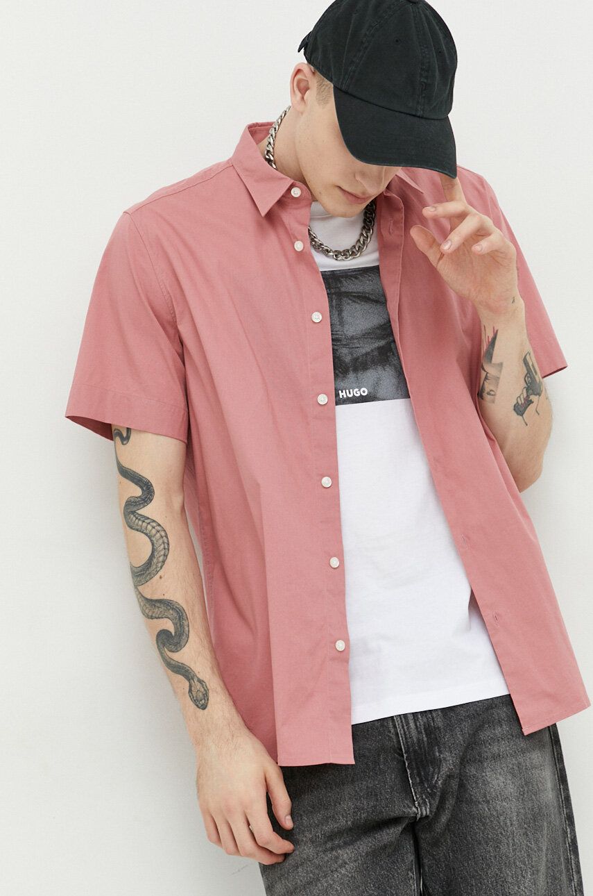 Риза BOSS Shirt Розово | 50475668, 0