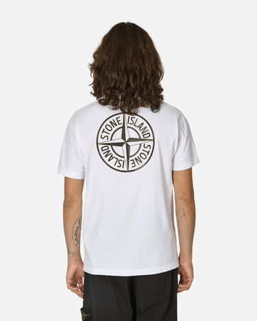 Тениска Stone Island Badge Back Print T-Shirt Бяло | 81152NS81-V0001, 3