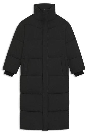 Пухо яке BOSS Long Puffer Jacket Water-Repellent Finish Черно | 50548045, 0