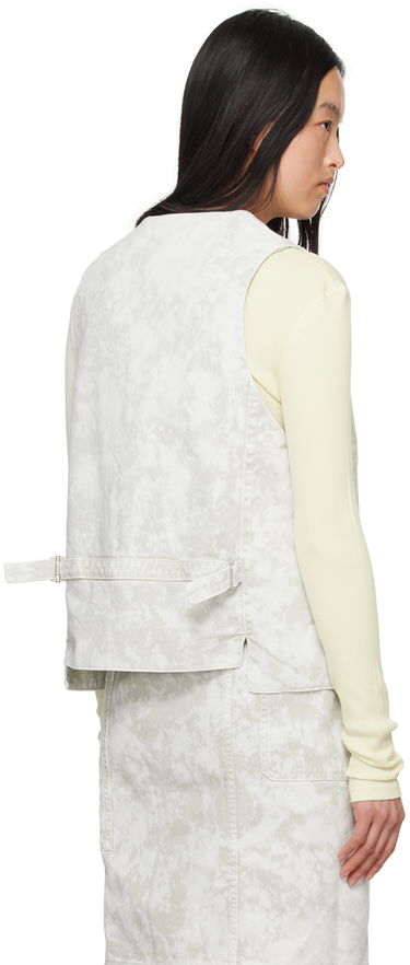 Жилетка LEMAIRE Lemaire Acid-Washed Denim Vest Бяло | OW1071 LD1012, 2
