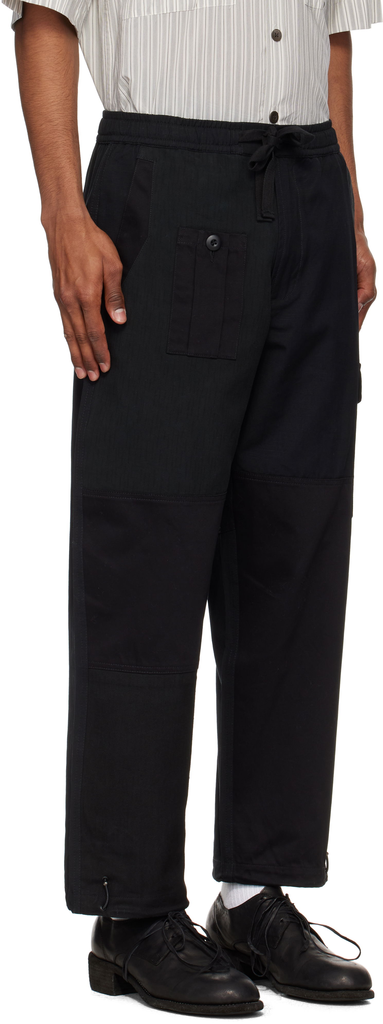Карго панталони Maharishi Maharishi Upcycled Loose Cargo Track Pants Черно | 6087, 1