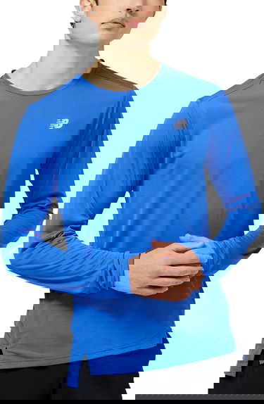 Тениска New Balance Accelerate Long Sleeve T-Shirt Синьо | mt23225-446, 0