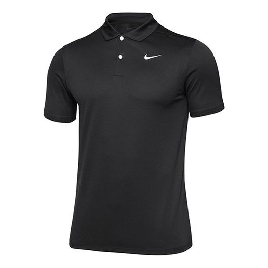 Поло тениска Nike Breathable Short Sleeve Polo Shirt Черно | CU9792-010