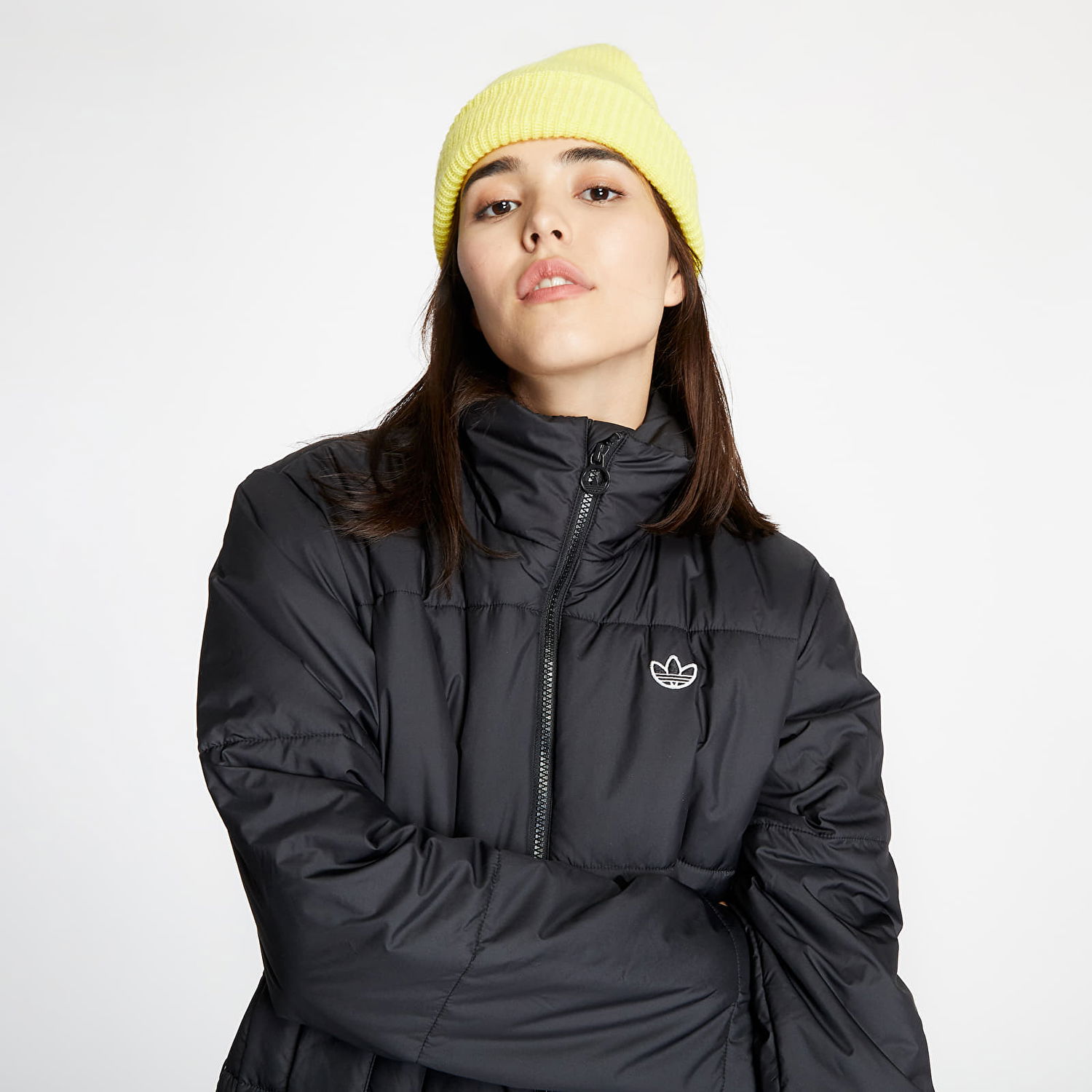 Пухо яке adidas Originals Short Puffer Jacket Черно | GK8554, 1