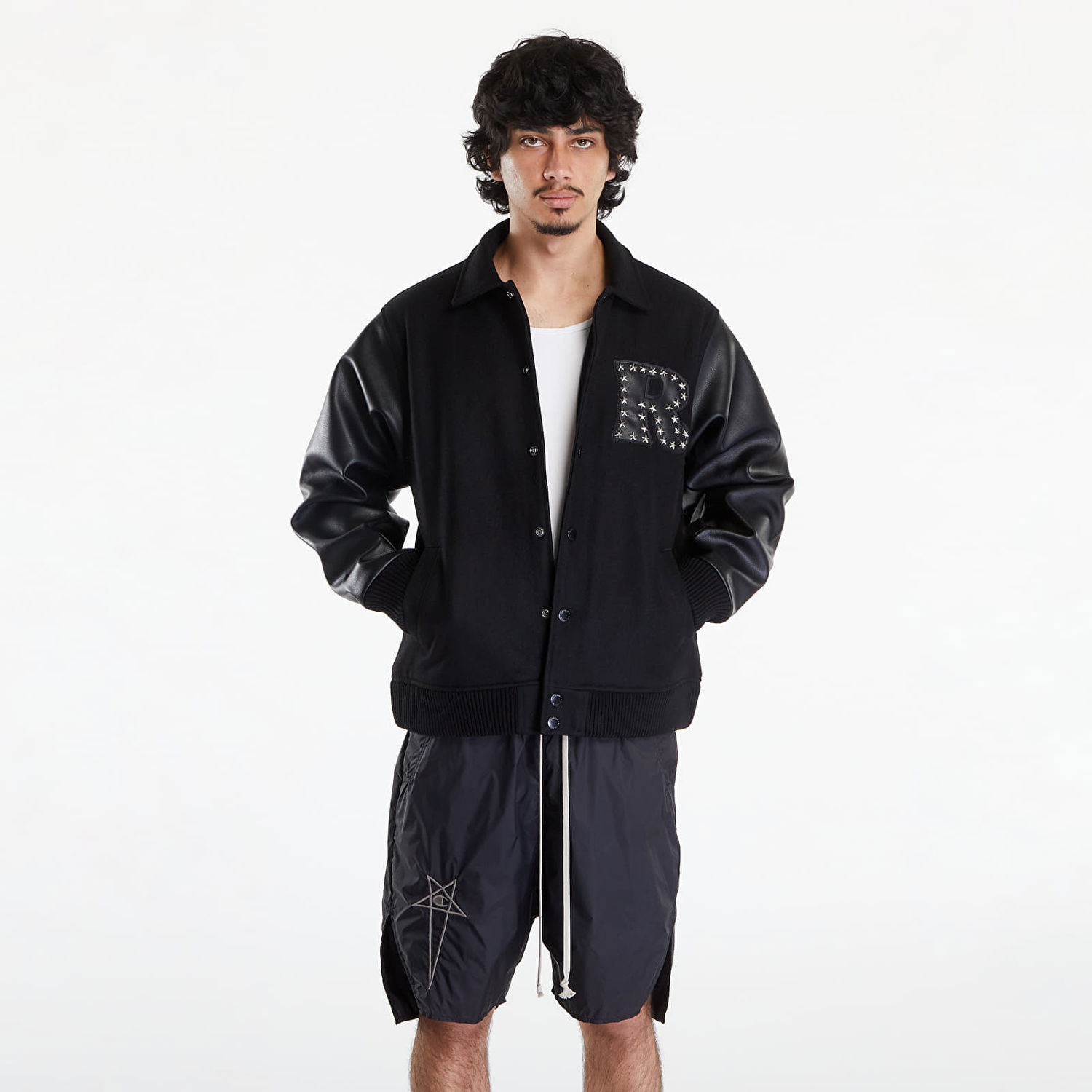 Яке RIPNDIP Rari Varsity Jacket Black Черно | RNDSPR24100, 0