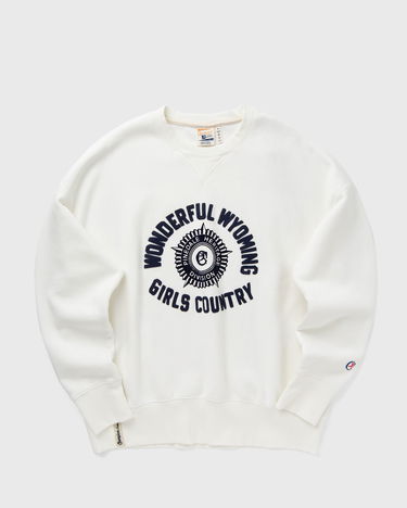 Суитчър Champion Wonderful Wyoming Girls Country Sweatshirt Бяло | 221107-WW051, 0