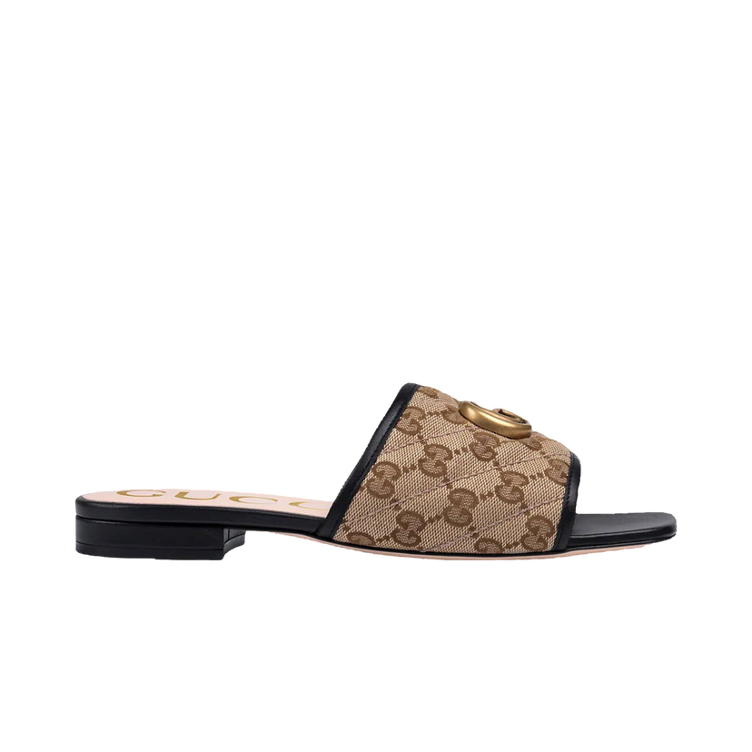 Кецове и обувки Gucci Double G Slide Sandal Бежово | 619893 KQWM0 9765