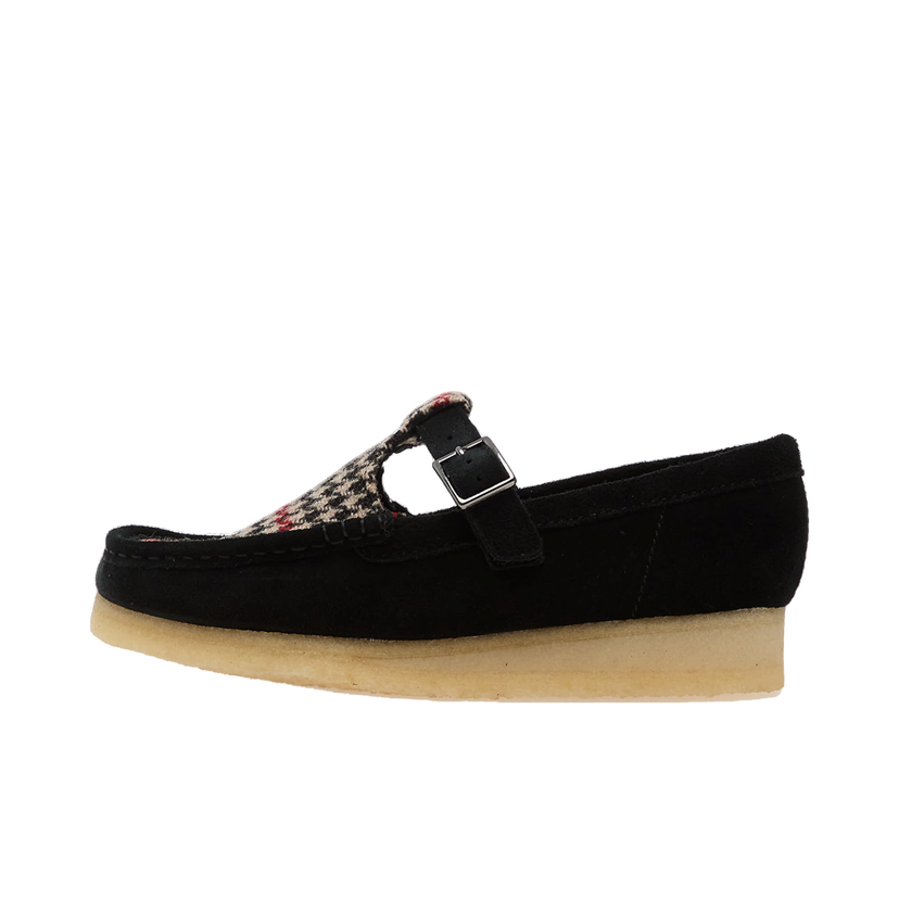 Кецове и обувки Clarks Originals Wallabee T Bar Tweed Suede Moccasin Черно | 261838114