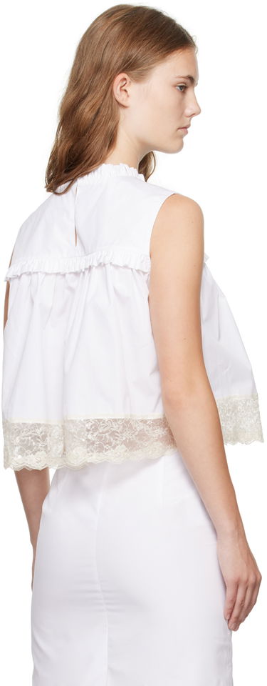 Потник We11done Lace Trim Blouse Бяло | WD-BL2-24-140-W-WH, 2