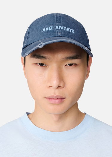 Шапка с козирка AXEL ARIGATO Distressed Washed Baseball Cap Синьо | X3959004, 4