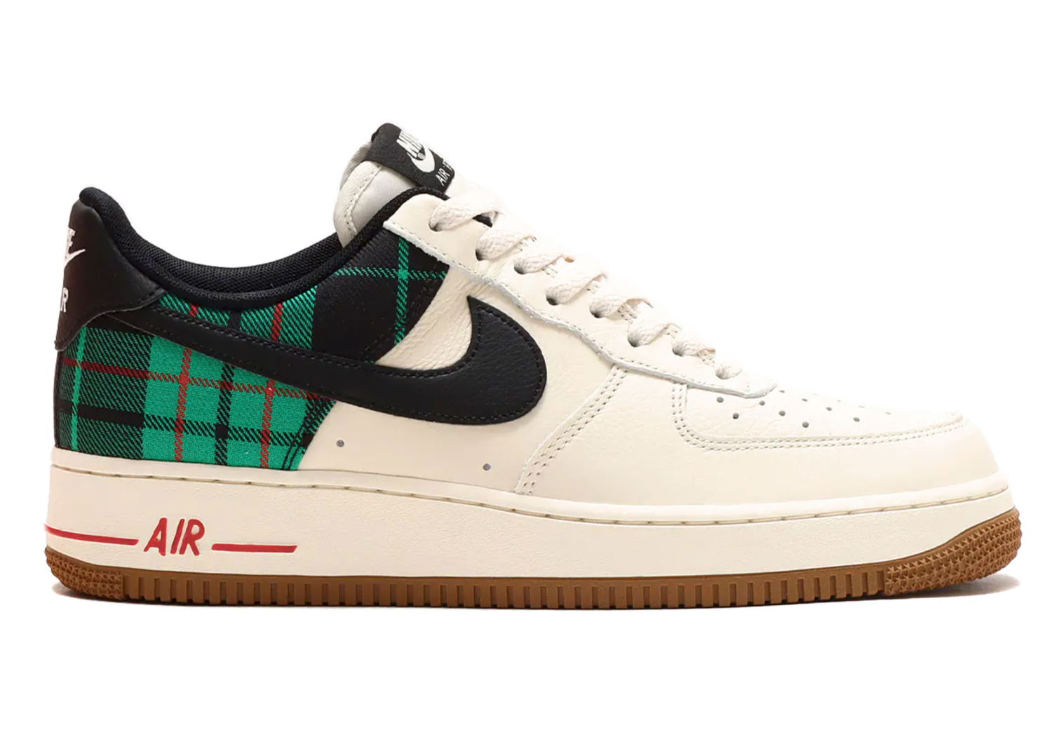 Кецове и обувки Nike Air Force 1 Low '07 LX Plaid Pale Ivory Stadium Green Бяло | DV0791-100, 0