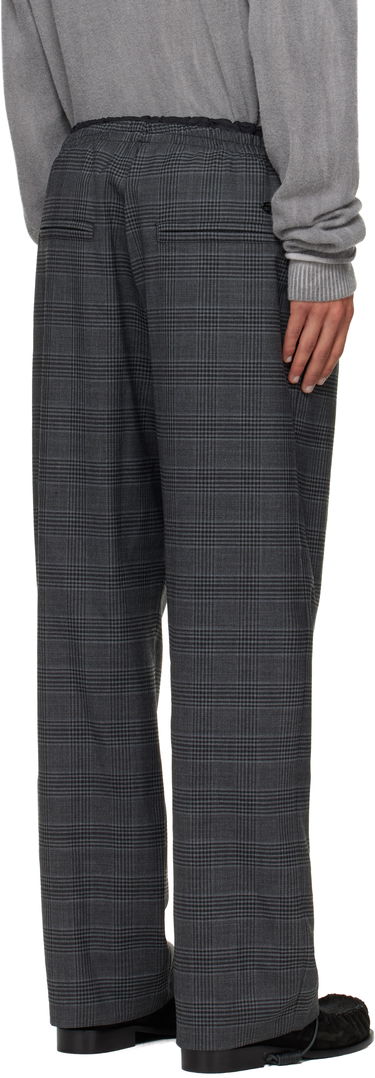 Панталони Diesel P-Tilson Plaid Wide-Leg Trousers with Elasticated Waist Сиво | A18485-0DEBS-9XXA, 2