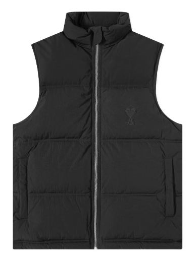 Жилетка AMI Heart Logo Down Vest Черно | HJK701-276-001