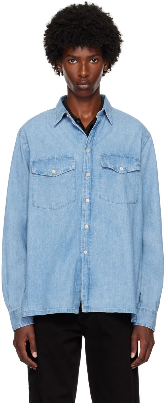 Риза Paul Smith PS Paul Smith Flap Pocket Shirt Синьо | M2R-647X-N22096-LT, 0