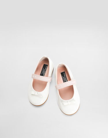 Аксесоари Dolce & Gabbana Dolce & Gabbana Patent Leather Ballet Flats First Steps (19-26) Бяло | D20093A483187682, 3
