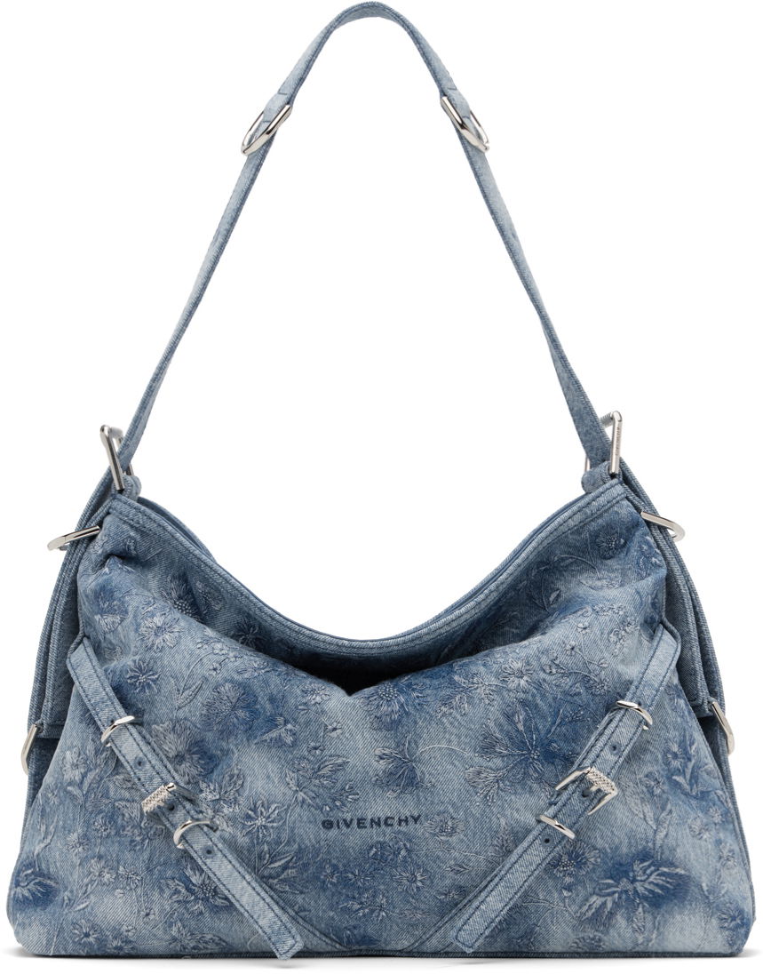 Чанта през рамо Givenchy Voyou Medium Shoulder Bag Синьо | BB50SSB23U420, 0