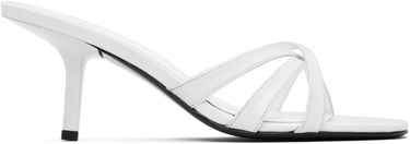 Грижа за обувките BY FAR BY FAR Julie Creased Calf Leather Heeled Sandals Бяло | MWFHO020CL034WH025PL, 0