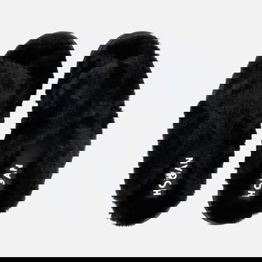 Кецове и обувки Hogan Hogan H644 Chunky Faux Fur Mule Черно | HXW6440FC303H6B999, 2