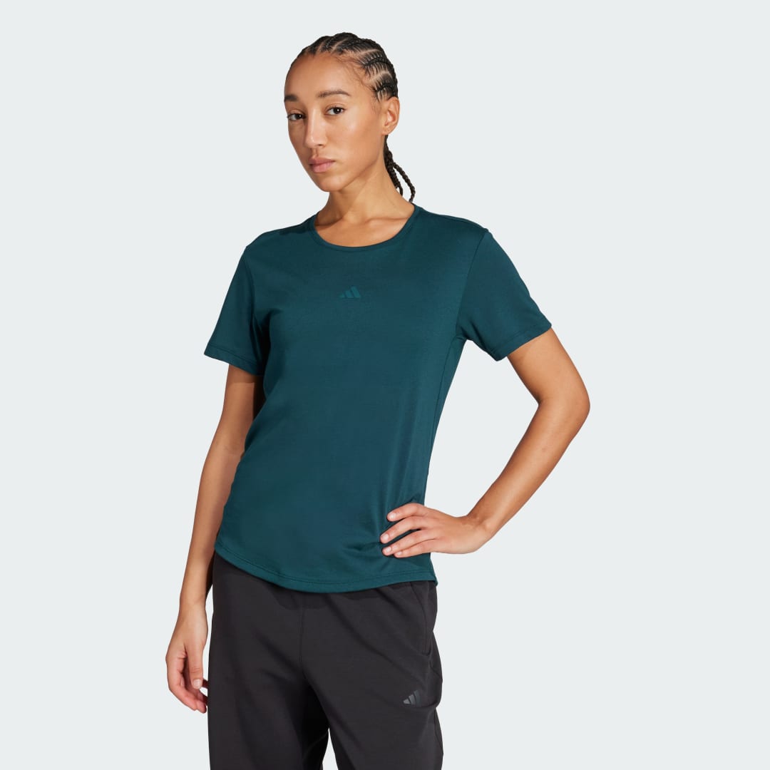 Тениска adidas Performance Yoga Essentials T-Shirt Зелено | JM4481, 0