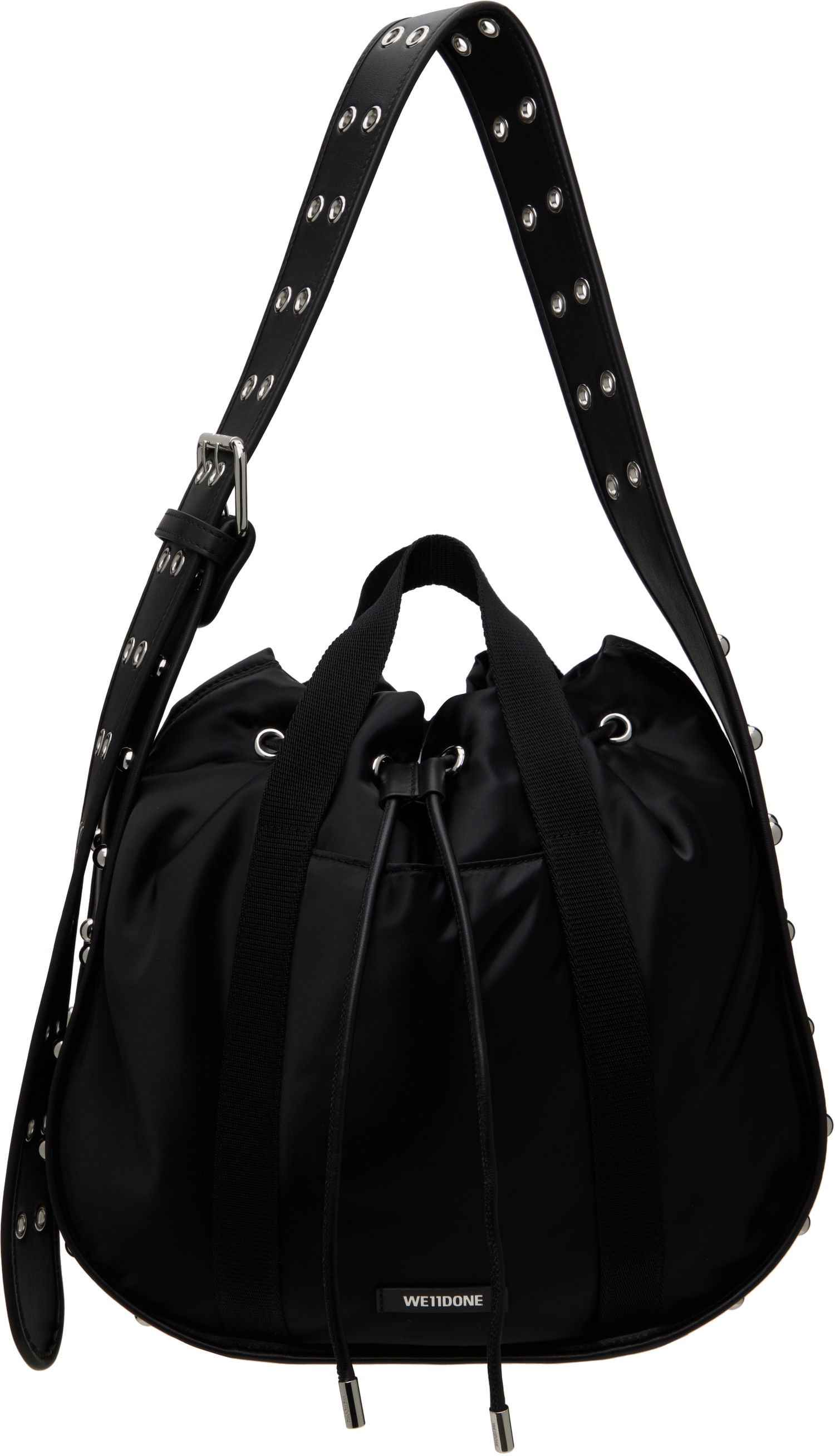 Дамска чанта We11done We11done Belted Punk Drawstring Bag Черно | WD-AB0-25-482-U-BK, 0