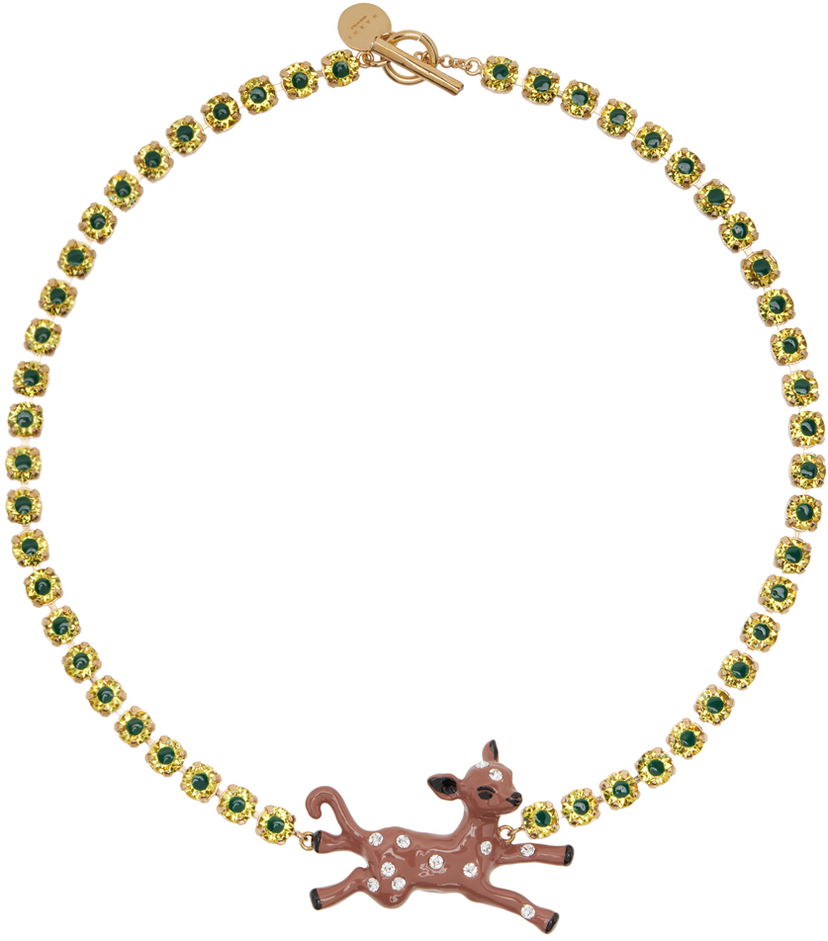 Колие Marni Deer Charm Necklace Бежово | COMV0430A0 P6527