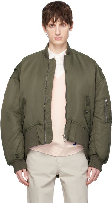 Яке бомбър JW Anderson JW Anderson Oversized Bomber Jacket with Curved Hem Зелено | JK0357-PG1696, 0