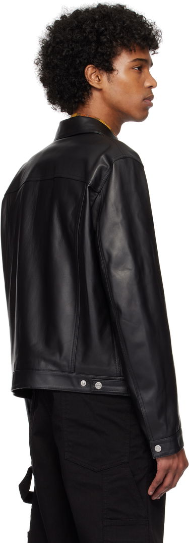 Яке DSQUARED2 Dsquared2 Boxy Jean Leather Jacket Черно | S74AM1571_SY1491, 2