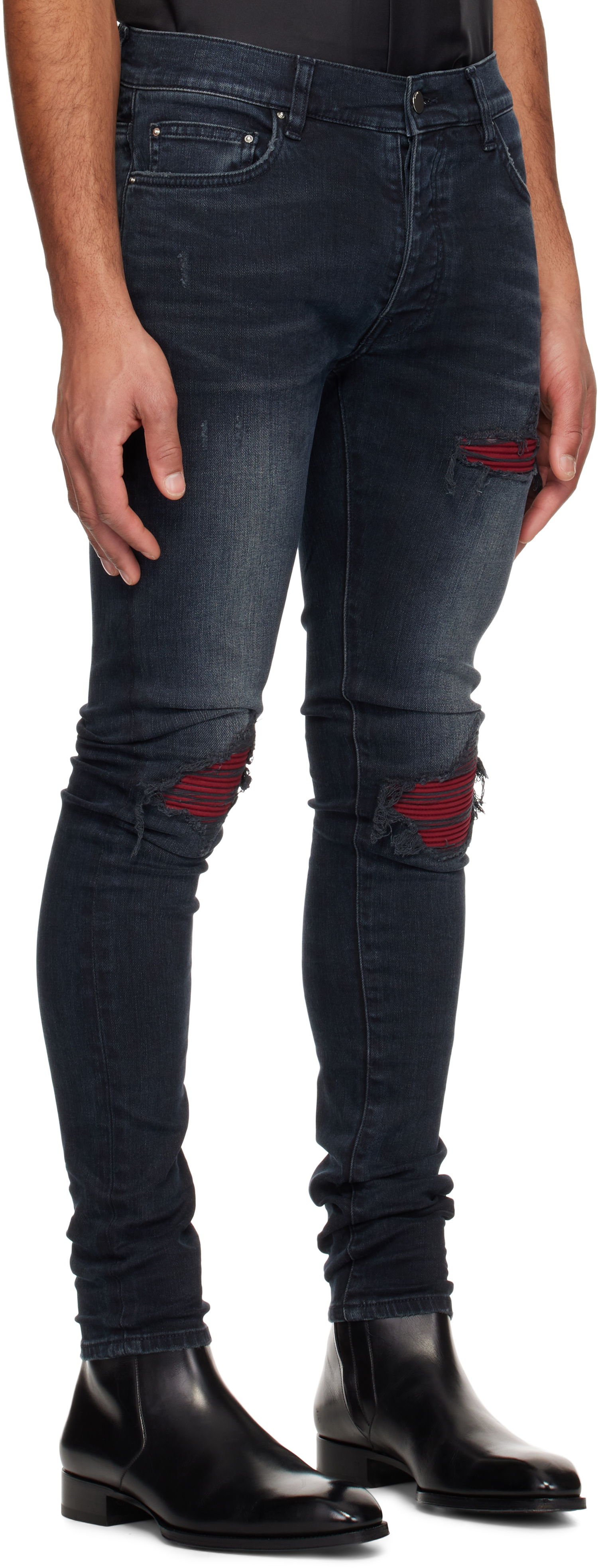 Дънки AMIRI Indigo Ultrasuede MX1 Jeans Тъмно синьо | AMDNSY1099, 1