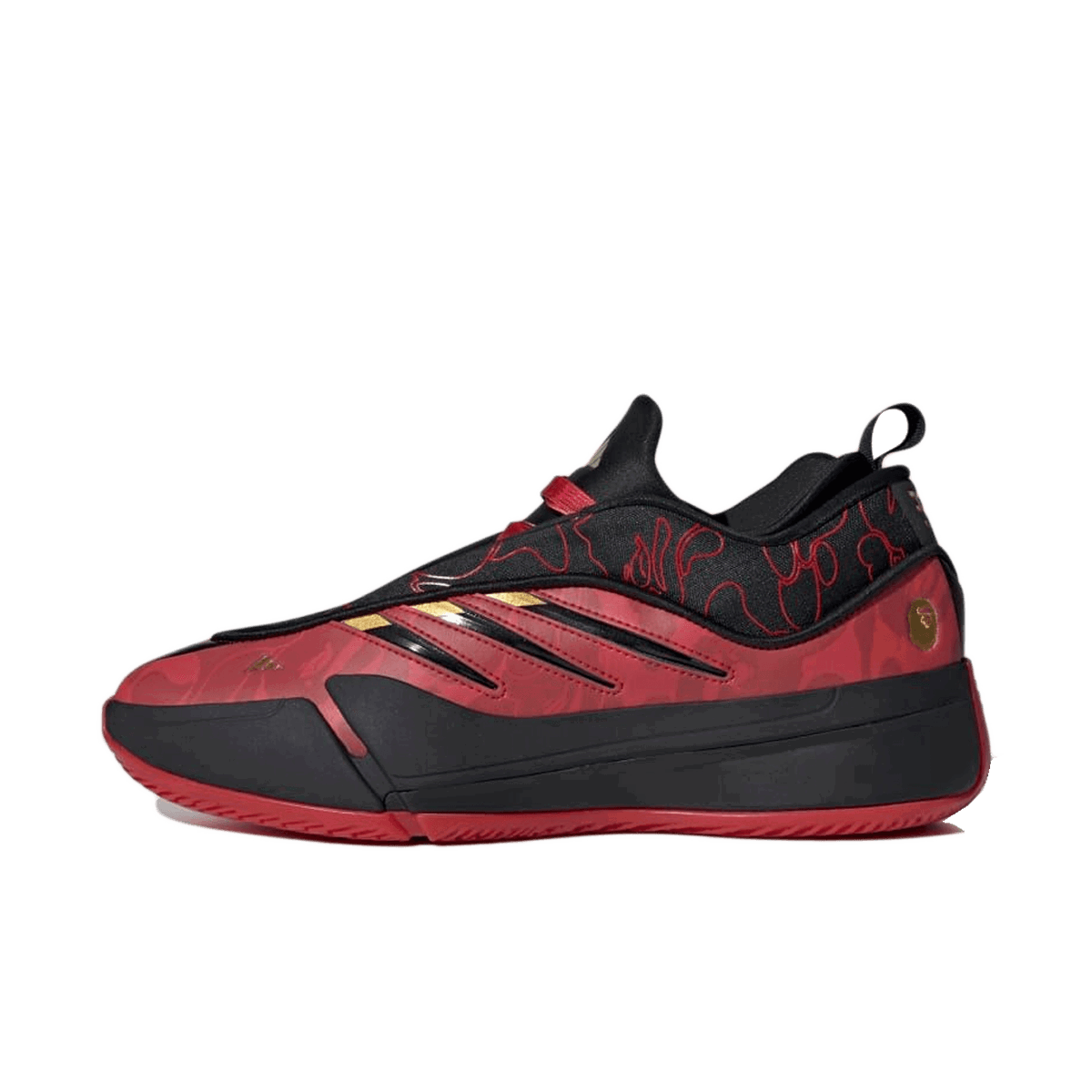 Кецове и обувки adidas Originals BAPE x Dame 9 "Better Scarlet" Червено | IH0786, 0