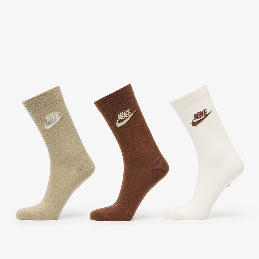 Чорапи Nike Sportswear Everyday Essential Crew Socks 3-Pack Бяло | DX5025-904