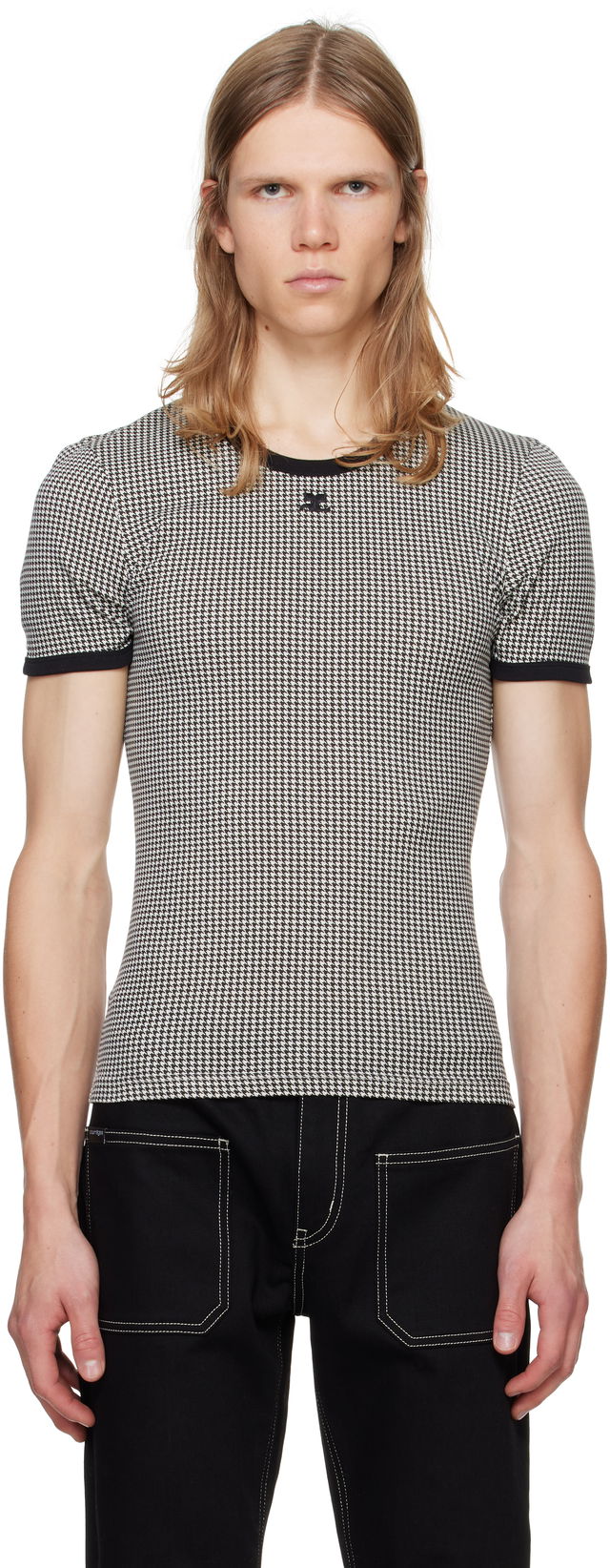 Courrèges Houndstooth Print T-Shirt