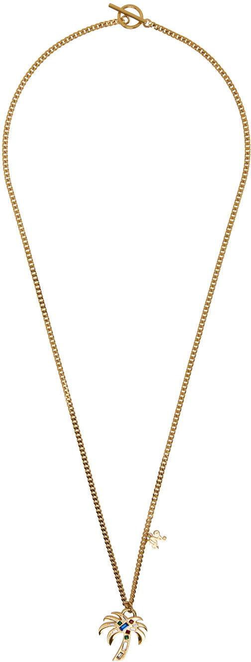 Колие Palm Angels Palm Necklace "Gold" Металик | PMOB103R24MAT0017684