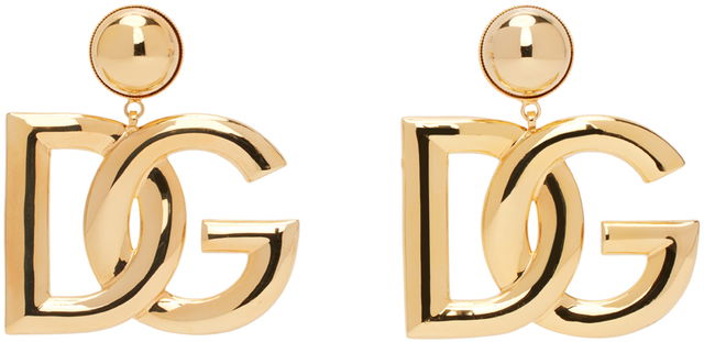 Gold 'DG' Earrings