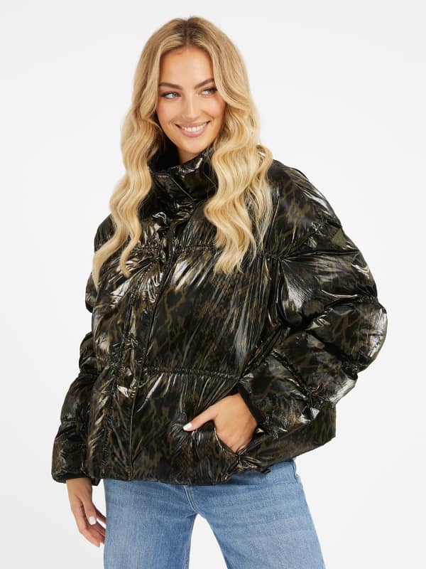 Пухо яке GUESS Phyton Print Черно | W3BL29WFQX0, 0