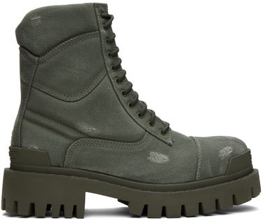Кецове и обувки Balenciaga Combat Strike Boots "Green" Зелено | 694042-W2H11-3300, 0