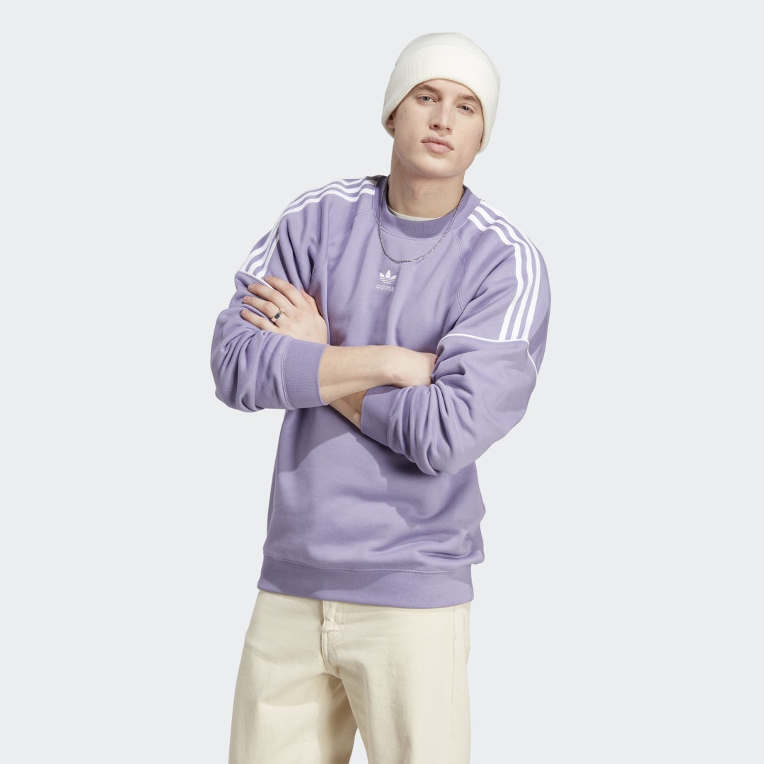 Суитчър adidas Originals Rekive Crew Sweatshirt Лилаво | HR8581, 0