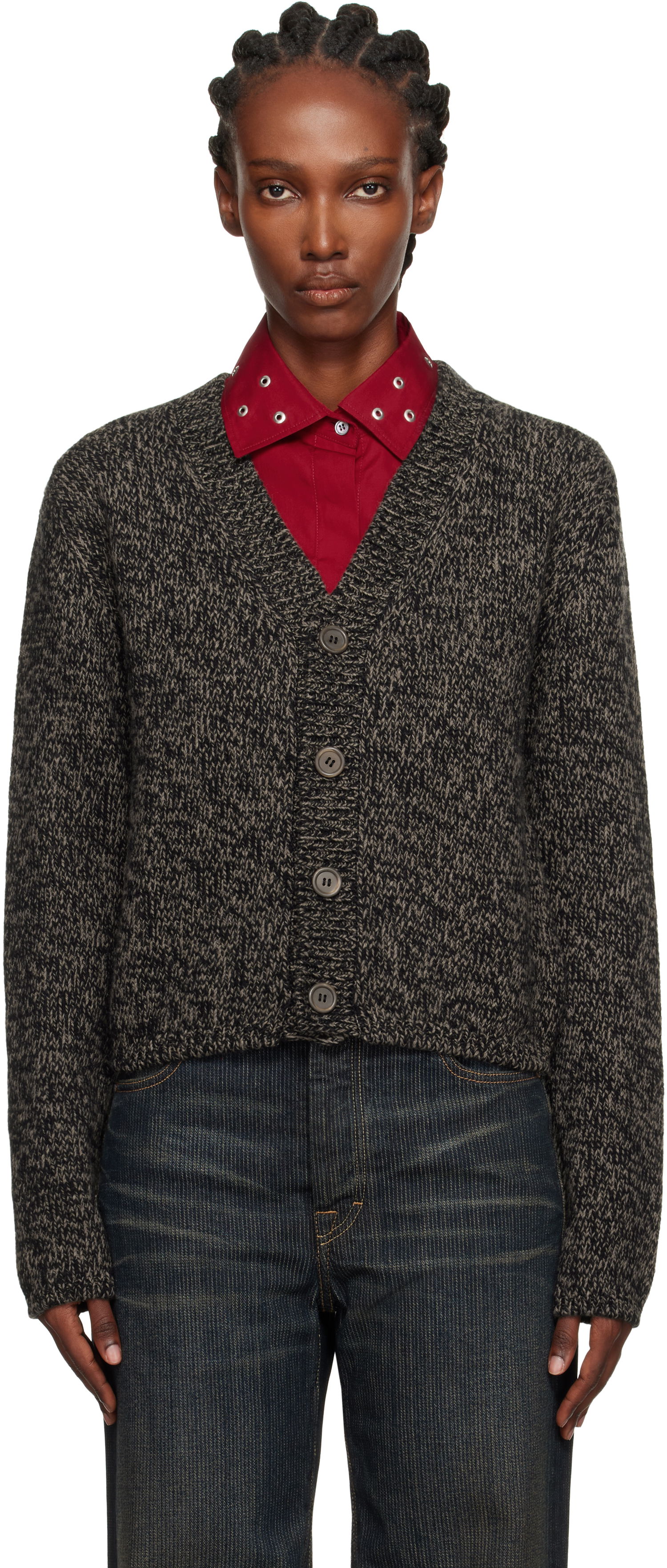 Пуловер OUR LEGACY Our Legacy Academy Knit Cardigan Сиво | W4253AB, 0