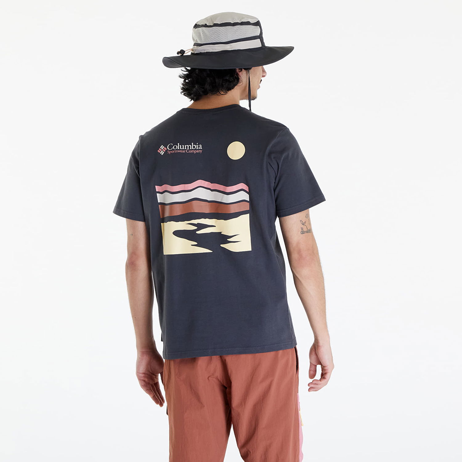 Тениска Columbia Explorers Canyon Back Short Sleeve Tee Shark/ Heritage Тъмно синьо | 2036451014, 1