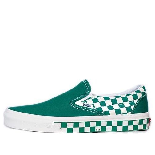 Кецове и обувки Vans Classic Slip-On Sidewall Check Зелено | VN0A38F7RA7